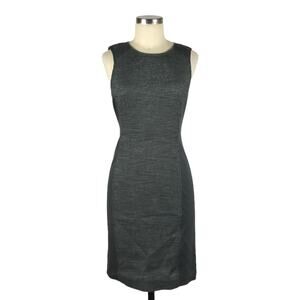 RACHEL ROY SIGNAUTRE Dark Gray Silver Sparkly Sheath Midi Dress Size 4 Career